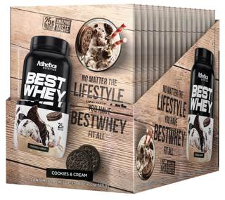 BEST WHEY (DISPLAY C/15 SACHETS DE 35g) ATHLETICA SABOR: COOKIES & CREAM