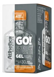 GEL GO ENERGY NOW 10 SACHES ATHLETICA SABOR: LARANJA COM ACEROLA