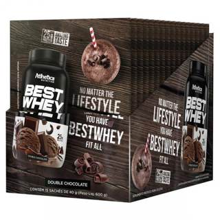 BEST WHEY (DISPLAY C/15 SACHETS DE 35g) ATHLETICA SABOR: DOUBLE CHOCOLATE