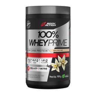 100% WHEY PRIME 900G BODY ACTION SABOR: BAUNILHA