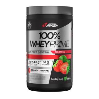 100% WHEY PRIME 900G BODY ACTION SABOR: MORANGO