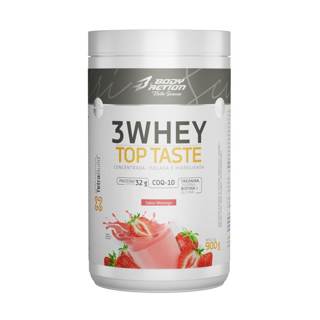 3 WHEY TOP TASTE 900GR BODY ACTION SABOR: MORANGO