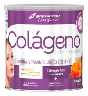 COLAGENO VERISOL C/ ACIDO HIALURONICO 200G BODY ACTION SABOR: LARANJA COM ACEROLA