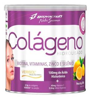 COLAGENO VERISOL C/ ACIDO HIALURONICO 200G BODY ACTION SABOR: LIMAO CLOROFILA