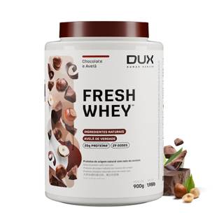 FRESH WHEY POTE 900G DUX SABOR: CHOCOLATE BELGA E AVELA