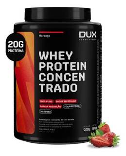 WHEY PROTEIN CONCENTRADO 900g DUX SABOR: MORANGO