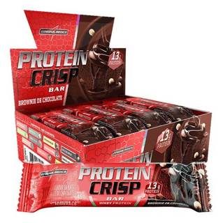 CRISP BAR DISPLAY C/ 12 UNIDADES INTEGRALMEDICA SABOR: BROWNIE DE CHOCOLATE