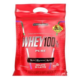 100% WHEY REFIL 900G INTEGRALMEDICA SABOR: GELATO DI LATTE