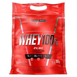 100% WHEY REFIL 900G INTEGRALMEDICA SABOR: COOKIES