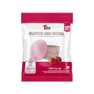 BISCOITO DE ARROZ C/12 UN MR TASTE SABOR: MORANGO