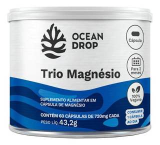 TRIO MAGNESIO 60 CAPSULAS 720MG OCEAN DROP
