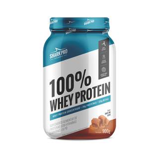100% WHEY POTE 900G SHARK PRO SABOR: DOCE DE LEITE
