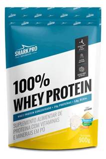 100% WHEY REFIL 900G SHARK PRO SABOR: LEITINHO