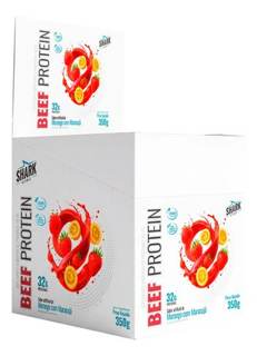 SACHE WHEY BEEF PROTEIN - MORANGO C/ MARACUJÁ - 35GR - CX C/10