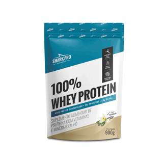 100% WHEY REFIL 900G SHARK PRO SABOR: BAUNILHA
