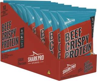 SALGADINHO PROTEICO DISPLAY C/8 SHARK PRO SABOR: CHURRASCO