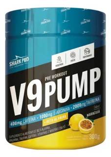 V9 PUMP - PRE TREINO 300G SHARK PRO SABOR: MARACUJÁ
