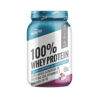 100% WHEY POTE 900G SHARK PRO SABOR: IOGURTE C/ FRUTAS VERMELHAS