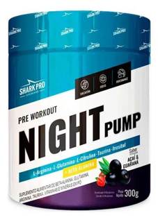 NIGHT PUMP - PRE TREINO 300G SHARK PRO SABOR: ACAI & GUARANA