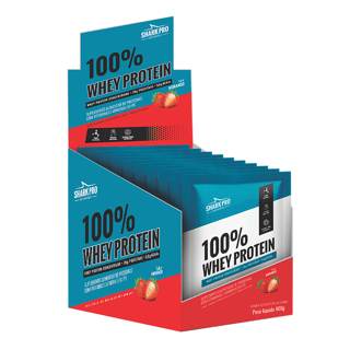 SACHE 100% WHEY 40GR DISPLAY C/ 10 UNID SABOR: MORANGO