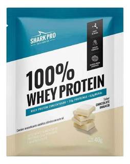 SACHE 100% WHEY 40GR DISPLAY C/ 10 UNID SABOR: CHOCOLATE BRANCO