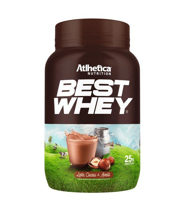 BEST WHEY 900G ATHLETICA SABOR: LEITE, CACAU E AVELÃ