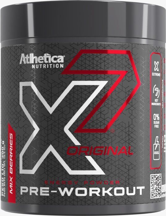 X7 PRE WORKOUT 300GR ATHLETICA SABOR: FRUTAS VERMELHAS