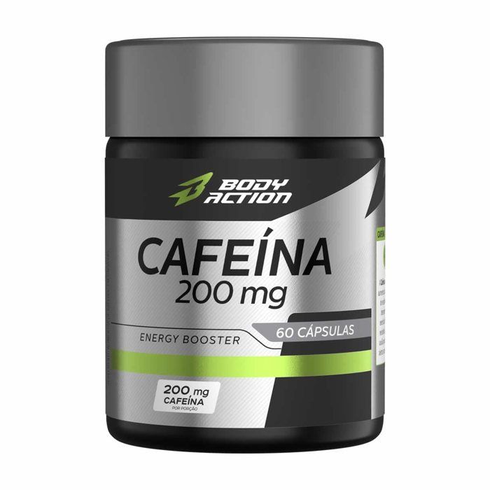 Cafeína 200mg 60 Cápsulas Bodyaction Sabor Sem Sabor
