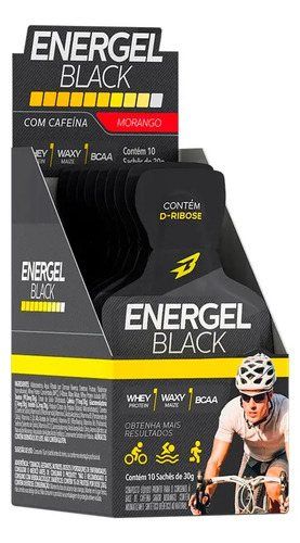 ENERGEL BLACK CX C/ 10 BODY ACTION SABOR: MORANGO