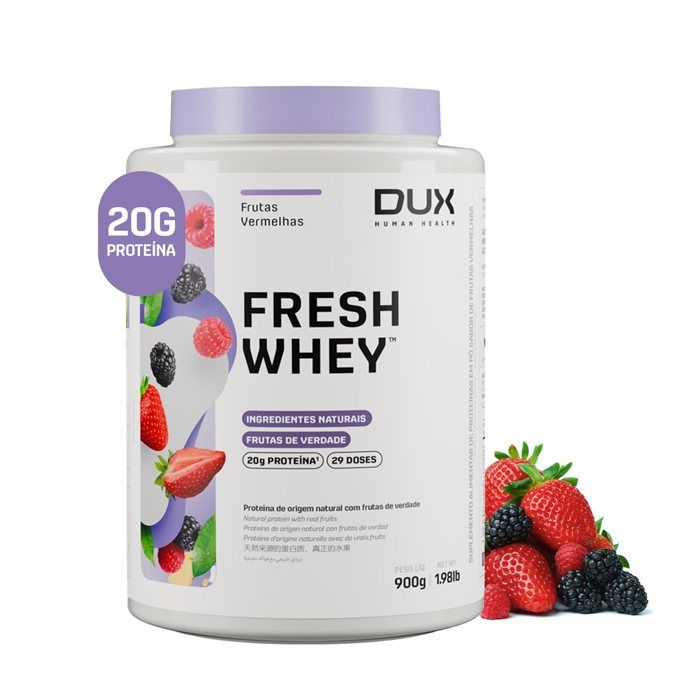FRESH WHEY POTE 900G DUX SABOR: FRUTAS VERMELHAS
