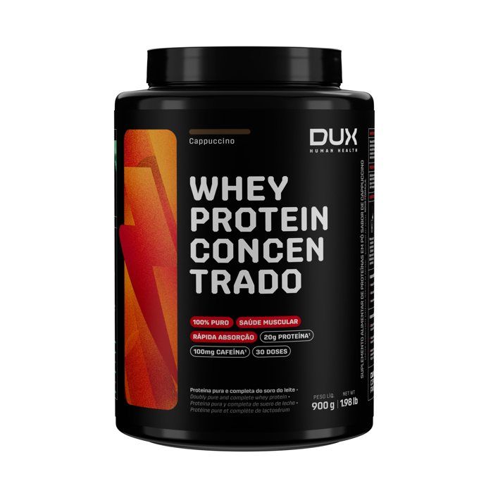 WHEY PROTEIN CONCENTRADO 900g DUX SABOR: CAPUCCINO