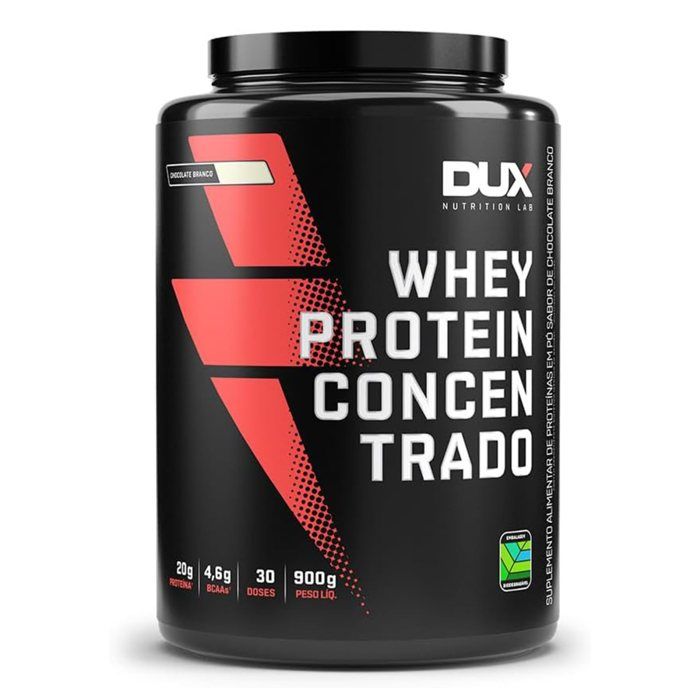 WHEY PROTEIN CONCENTRADO 900g DUX SABOR: CHOCOLATE BRANCO
