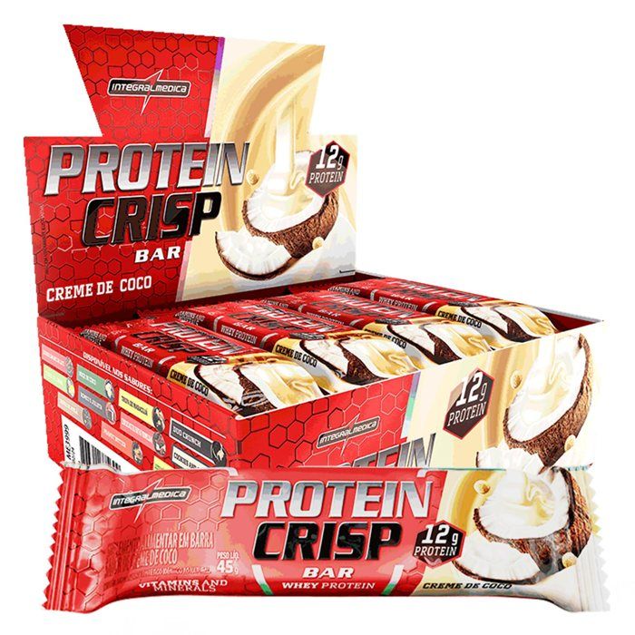 CRISP BAR DISPLAY C/ 12 UNIDADES INTEGRALMEDICA SABOR: CREME DE COCO