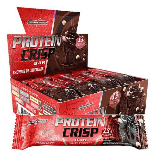 CRISP BAR DISPLAY C/ 12 UNIDADES INTEGRALMEDICA SABOR: BROWNIE DE CHOCOLATE