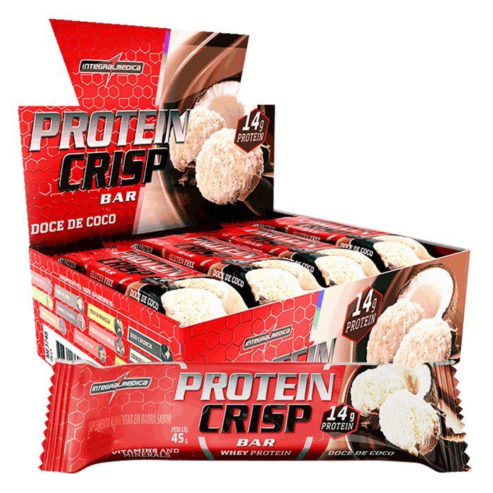 CRISP BAR DISPLAY C/ 12 UNIDADES INTEGRALMEDICA SABOR: DOCE DE COCO