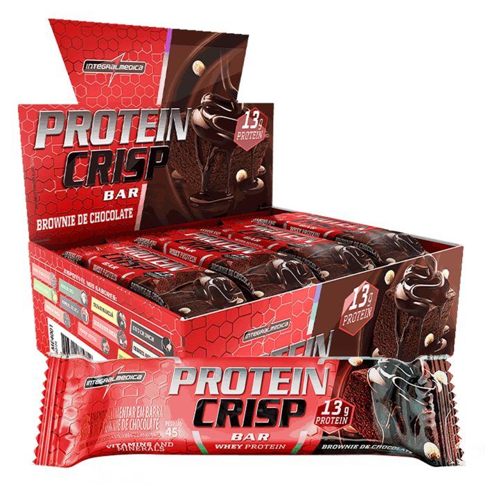 CRISP BAR DISPLAY C/ 12 UNIDADES INTEGRALMEDICA SABOR: TRUFA DE MARACUJA