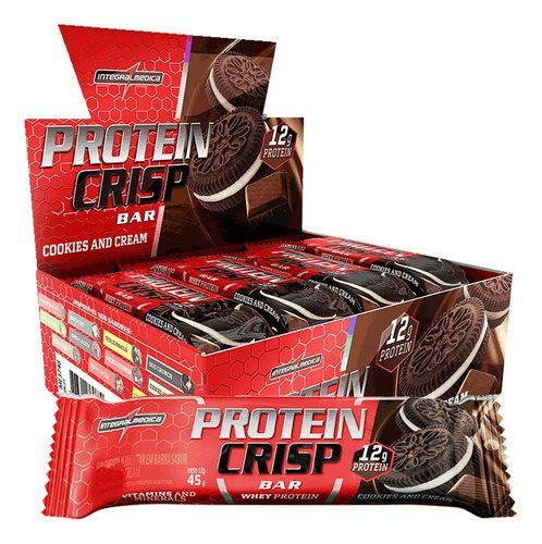 CRISP BAR DISPLAY C/ 12 UNIDADES INTEGRALMEDICA SABOR: COOKIES