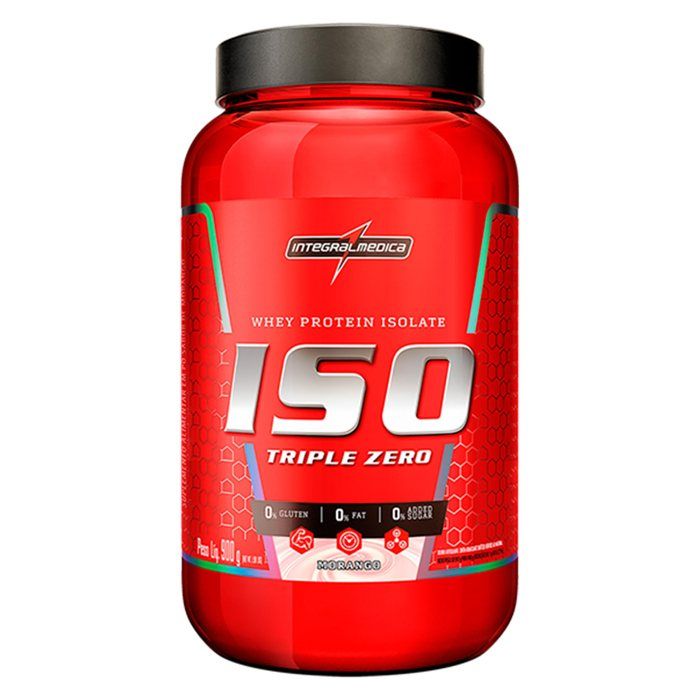 ISO TRIPLE ZERO POTE 907GR INTEGRALMEDICA SABOR: MORANGO