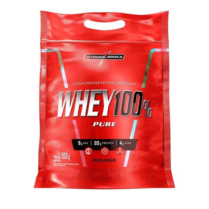 100% WHEY REFIL 900G INTEGRALMEDICA SABOR: COCO