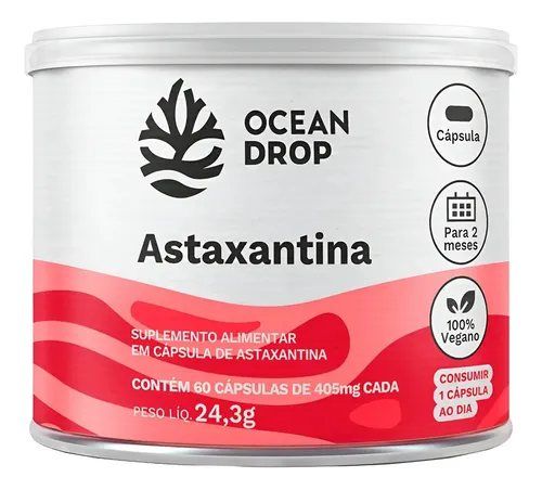 ASTAXANTINA 100% VEGETAL 60 CAPS 580MG OCEAN DROP