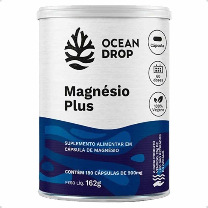 MAGNESIO PLUS 180 CAPS 900MG OCEAN DROP
