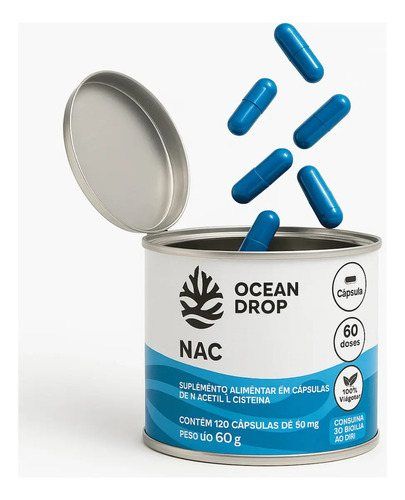 NAC 120 CAPSULAS 500MG OCEAN DROP