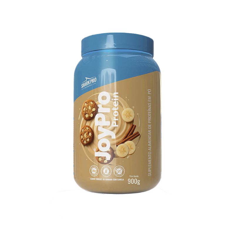 WHEY PROTEIN JOYPRO POTE 900G - BOL BANANA C/ CANELA