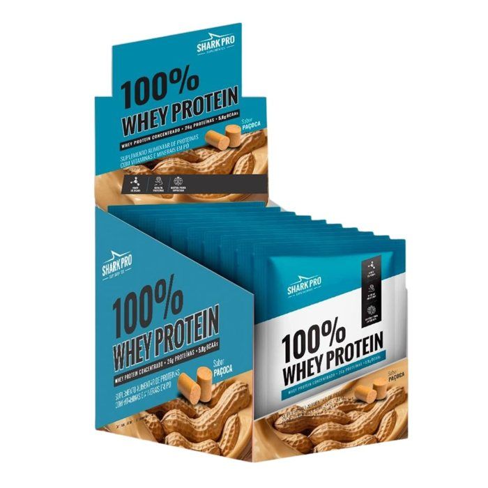 SACHE 100% WHEY 40GR DISPLAY C/ 10 UNID SABOR:PAÇOCA