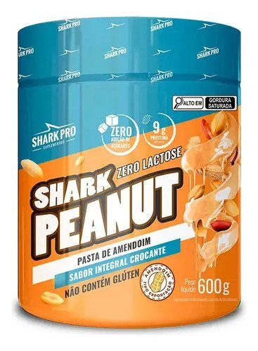 PASTA DE AMENDOIM 600 GR SHARK PRO SABOR:TRADICIONAL CROCANTE