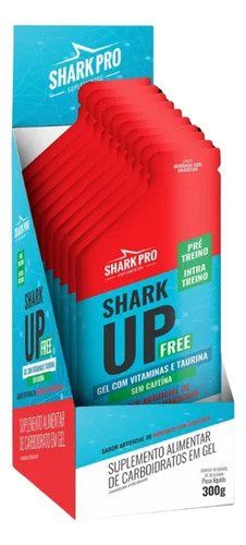 SHARK-UP FREE SEM CAFEÍNA DP C/10 SABOR: MORANGO C/ MARACUJÁ