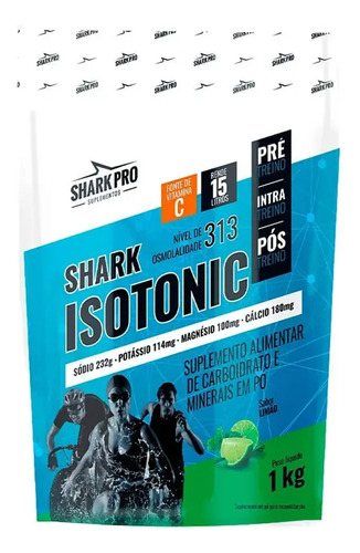 Isotônico Em Pó Isotonic 1kg Shark Pro - Rende 15 Litros Limão