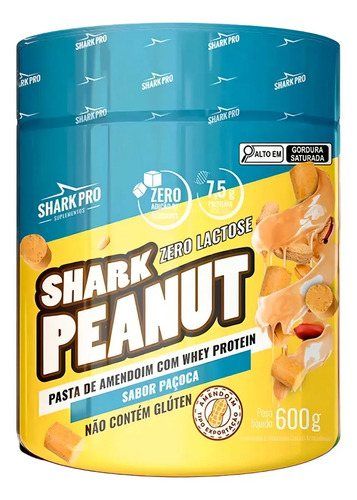 PASTA DE AMENDOIM 600 GR SHARK PRO SABOR: PAÇOCA