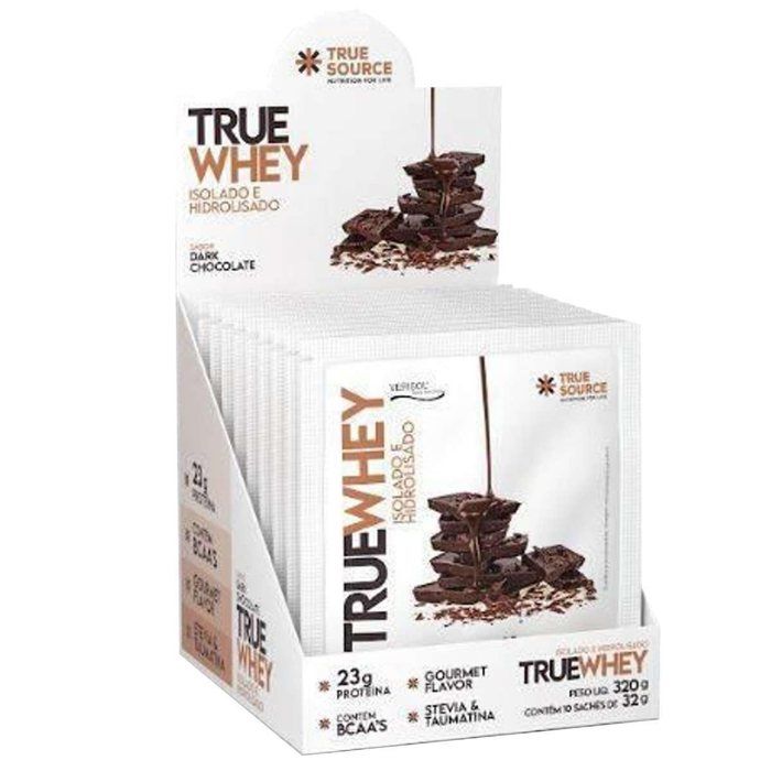 TRUE WHEY DARK CHOCOLATE DISPLAY C/10UND 320G